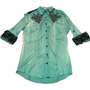 Passion To Roar Button Up Shirt‎ Womens Large